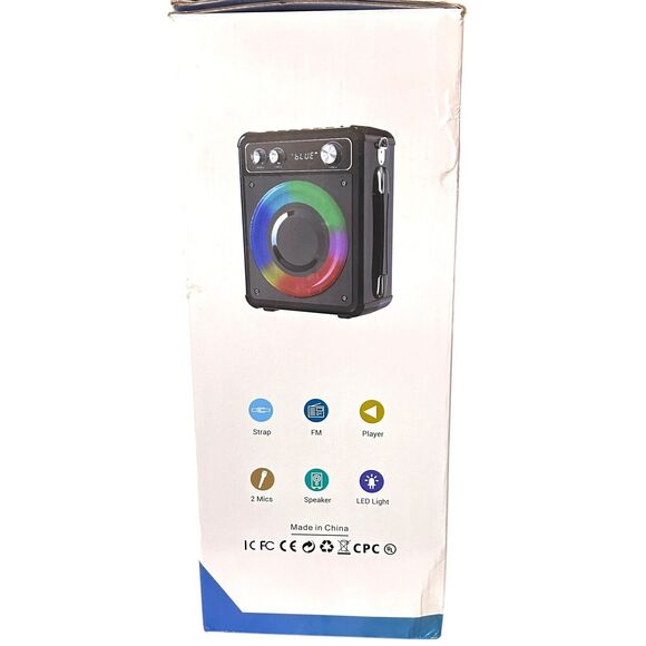 Karaoke Machine, Portable Bluetooth Karaoke Speaker with 2 Wireless Microphones - Picture 2 of 16